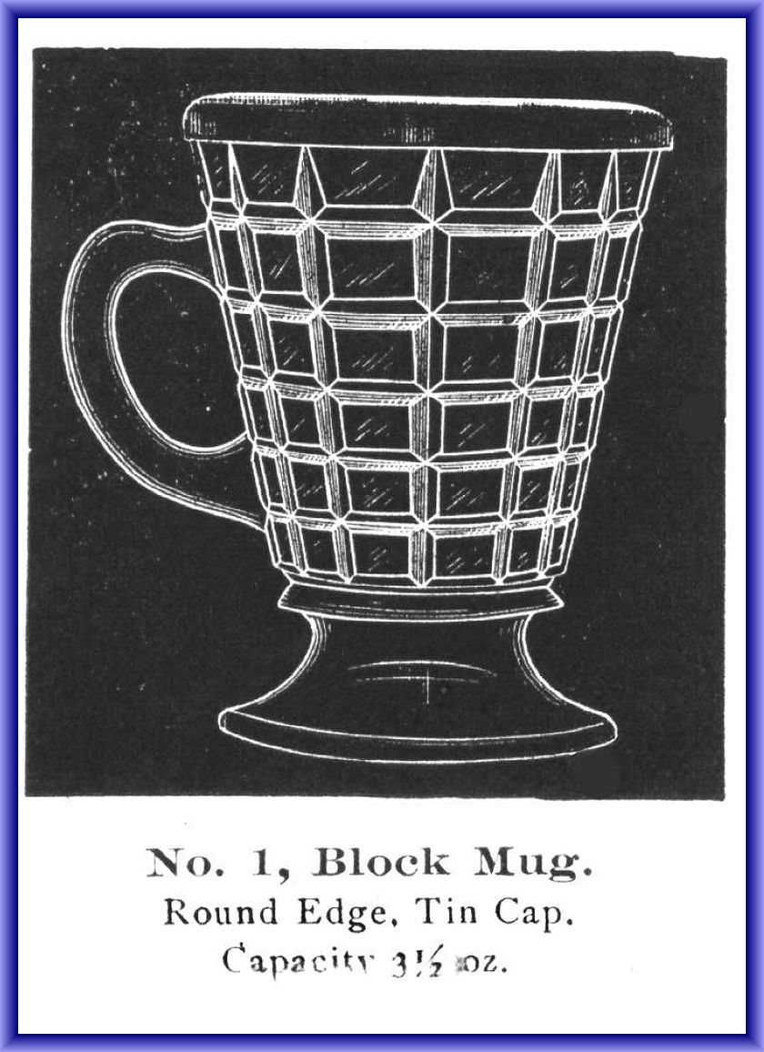 EAPGS Pattern Index SPECIALTY GLASS CO. No. 1 BLOCK MUG (OMN)