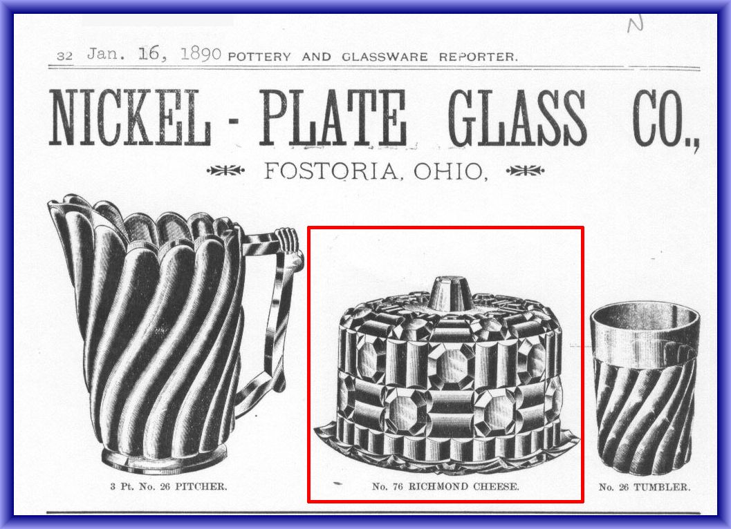 EAPGS Pattern Index NICKEL PLATE GLASS CO. No. .76 RICHMOND (OMN) line