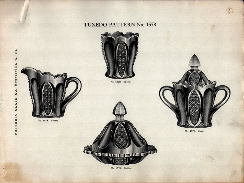EAPGS Pattern Index FOSTORIA GLASS CO. No. 1578 TUXEDO (OMN)